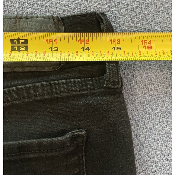Levis Womens 10 Classic Bootcut Jeans Black Cotton Blend Stretch Mid Rise - Picture 5 of 11